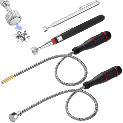 4 teleskopische Magnetstäbe, 15 kg, extra stark, 55-60 cm, flexibel