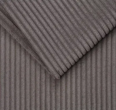 Produktbild von TAPHICEROS Cord Stoff, Dunkel Grau, 100cm x 142cm, Meterware, Polsterstoff Material, Möbelstoff, Dicker Rippenstoff