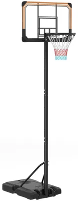 Produktbild von Basketballständer, höhenverstellbar, 182-213 cm Korbhöhe, wetterfest, mit Rollen, Metallrahmen