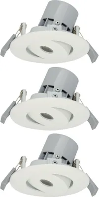 Produktbild von 3 x LED Einbauleuchte Einbaustrahler Spot rund weiß IP23 3 x 5W 230lm warmweiß 3000K 30°