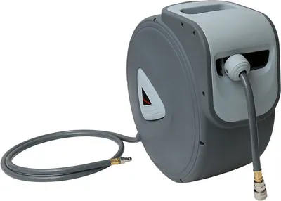 Immagine prodotto di TolleTour avvolgitubo avvolgitubo automatico aria compressa automatico 30 m tubo aria compressa attacco 1/4 incl. portagomma a parete, pressione di esercizio max. 18 bar