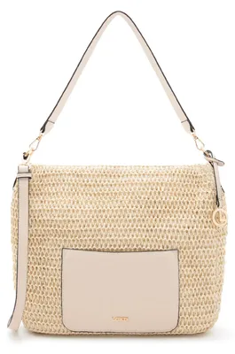Image de L.CREDI sac à épaule sac à épaule bandoulière Ramina Hobo Bag White Sand beige