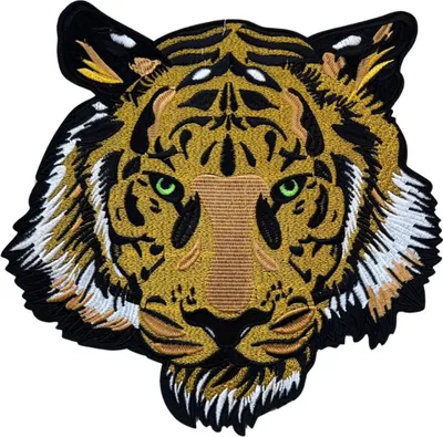 Produktbild von Tigergrüne Augen XXL-Emblem zum Aufbügeln