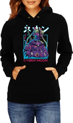 Produktbild von Damen Kapuzenpullover Japan Manga Anime Comics Animation Sailor Anime Manga Moon 10, Lady M / Schwarz