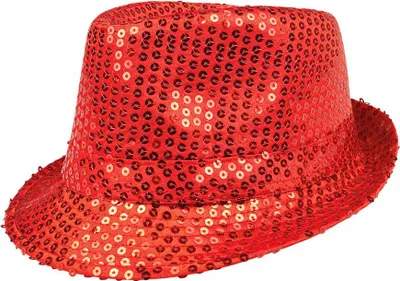 Produktbild von Paillettenhut rot