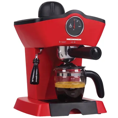 Produktbild von Heinner HEM-200RD, Espressomaschine, 0,25 l, Gemahlener Kaffee, 800 W, Rot