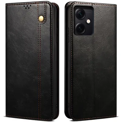 Immagine prodotto di Custodia per Xiaomi Redmi Note 12, portafoglio in pelle flip case con funzione stand nero