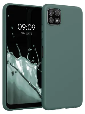 Produktbild von kwmobile Handyhülle für Samsung Galaxy A22 5G Hülle - TPU Case - Kabelloses Laden - Schutzhülle Cover in Blaugrün