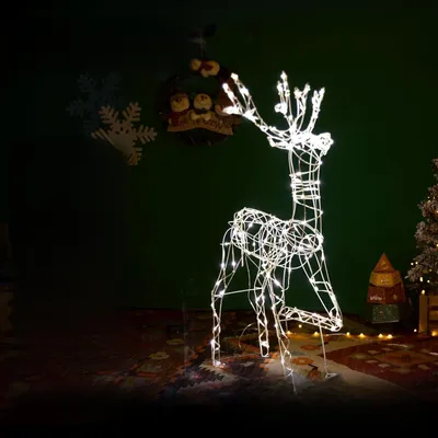 Weihnachtslicht Rentier, warmweiß, 120 cm, Niedervolt