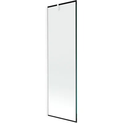 Obrázok produktu pre Mexen Next vaňová zástena jednokrídlová 60 x 150 cm, Čierny vzor, Chrómová - 895-060-000-00-70-01