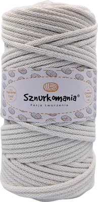 Zdjęcie produktu dla Sznurek bawełniany z rdzeniem 5mm 100m, przędza do makramy, sznurek do makramy, sznurek szydełkowy, sznurek 5mm, sznurek do rękodzieła
