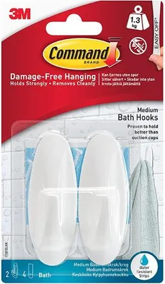 Immagine prodotto di Command 17081B Bad-Designer-Haken Medium 1,3kg 2pk WI1183 (Taglia unica) (Un colore)