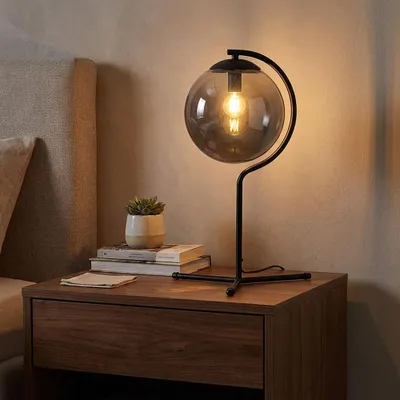 Produktbild von LED Tischleuchte, Metall, Glas, H 50 cm