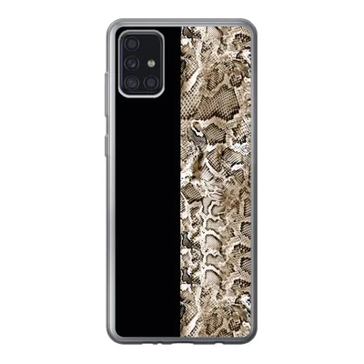 Produktbild von MuchoWow® Handyhülle Schutzhülle Hülle für Samsung Galaxy A52 5G Schlange - Tiermuster - Braun Silikon Softcase Handy Hülle - Umschlag