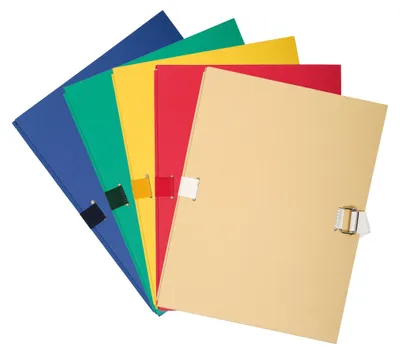 Produktbild von Exacompta 25 Dehnfalttaschen Leinenpapier A4 Sortiert