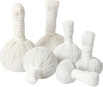 Produktbild von Thailändische Kräuterstempel, Kräuter Stempel, Massagestempel, Massage, 6er Set