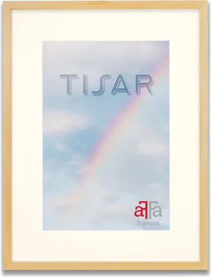 Obrázok produktu pre aFFa rámy Tisar drevený obrazový rám s paspartou 30x40 cm krémový, svetlý, obdĺžnikový, s prednou stranou z akrylového skla, zadná strana z HDF béžová (00) 40x50 cm