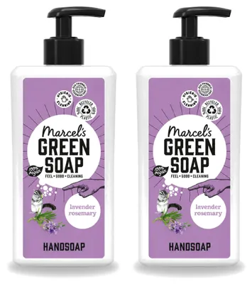 Produktbild von 2 x Marcel's Green Soap Handseife - Lavendel und Rosmarin - 500 ml - Vorteilspackung - 2 Stücke
