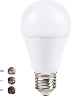 Image de Ampoule LED 9 watts, 806 lumens, 2700 kelvins, culot E27, intensité lumineuse variable, lampe LED