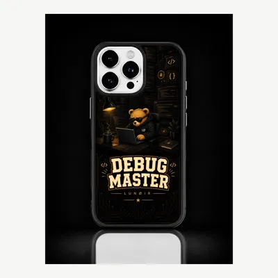 Productafbeelding van iPhone 16 Pro hoesje, telefoonhoesje, beschermhoesje, case met debuggingsmotief – LUNØIR ©