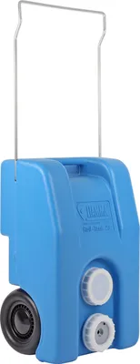 Produktbild von Fiamma Abwasser Rolltank 23 L mit Rollen ausziehbarer Griff Blau für Camping