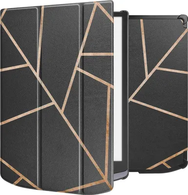 Image de imoshion Design Trifold Hard Case Sleepcover voor de Pocketbook InkPad X Pro - Black Graphic