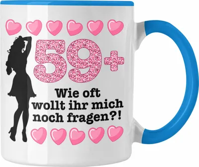 Produktbild von Trendation - 60. Geburtstag Frauen Tasse Geschenk Geschenkidee 60er Geburtstag Spruch Perfektion Mama Mutter Lustiger Spruch Witzig 59+ (Blau)