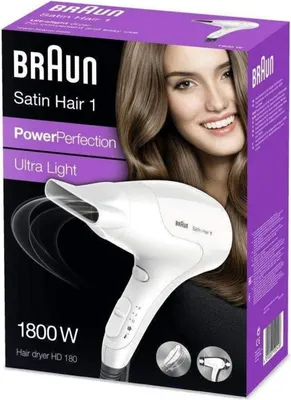 Produktbild von Braun Haartrockner Satin Hair 1 HD 180 Power Perfection solo weiß