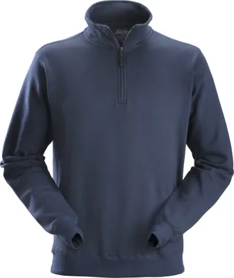 Productafbeelding van Snickers Workwear 2818 Sweater/Trui Troyer, marineblauw - Maat S