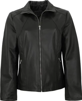 Produktbild von MADDOX - Damen Lederjacke Lammnappa schwarz : 42