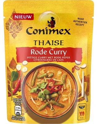 Zdjęcie produktu dla Conimex Thaise Red Curry Paste 90g – Autentyczna tajska pasta przyprawowa