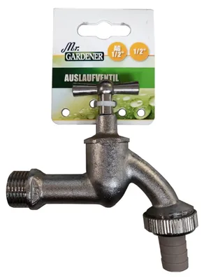 Produktbild von Auslaufventil Mess. matt-chrom 1/2"