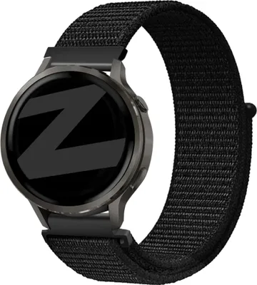 Produktbild von Bandz Nylon-Laufband (18mm) - Geeignet für Garmin Vivoactive 4s / Vivomove 3s / Venu 2s / Venu 3s / Forerunner 255s / Forerunner 265s / Venu 4 - 41mm - Schwarz