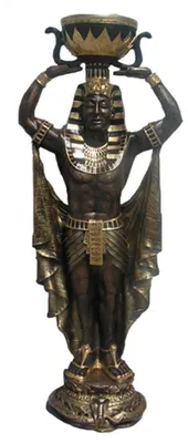 Image de Sculpture Egyptien Pharaon Statue égyptienne Figure Vase Statues Sculptures 130 cm