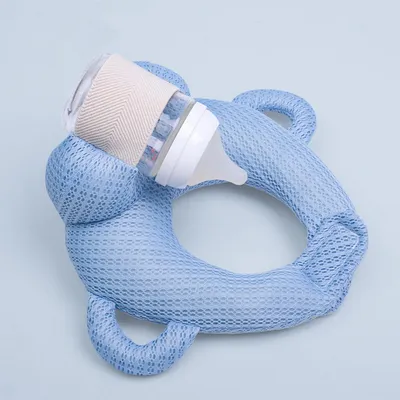 Produktbild von Stillkissen mit Flaschenhalter Ergonomische Freihandhilfe ideales Geschenk zur Babyparty, zum Geburtstag oder zu Weihnachten Blau
