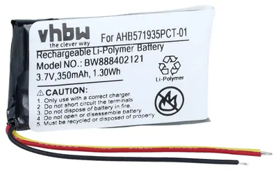 Produktbild von vhbw Akku kompatibel mit Bose AE2 Wireless Headset Kopfhörer (350 mAh, 3,7 V, Li-Polymer)