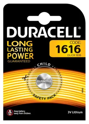 Produktbild von Duracell CR1616 3V, Einwegbatterie, CR1616, Lithium, 3 V, 1 Stück(e), Knopf/Münze