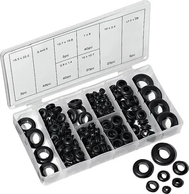 Produktbild von Hi-Q Tools Gummipuffersortiment 8 Größen, 180-tlg, für Motorrad & Auto