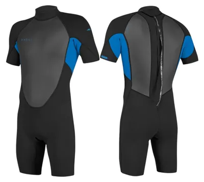 Produktbild von O'NEILL YOUTH REACTOR-2 2mm Back Zip Kinder Shorty Neoprenanzug Wetsuit Ocean - Groesse: 16 (163-170)