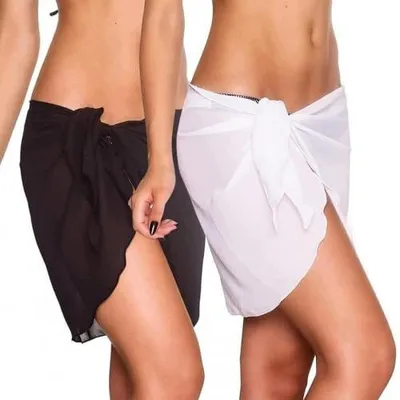 Zdjęcie produktu dla Pareo damskie spódnica plażowa wiązana narzutka bikini 2 sztuki