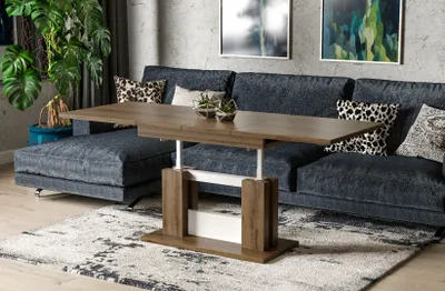 Produktbild von Endo-Möbel Couchtisch Fabel 110-170 ausziehbar höhenverstellbar mit Synchronauszug (Monastery Eiche)
