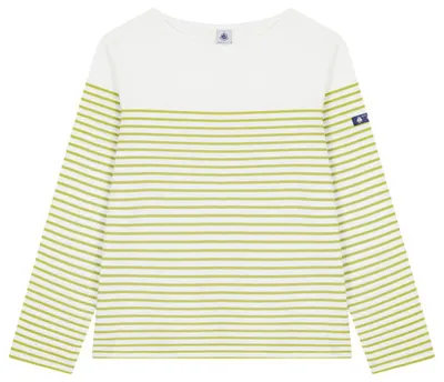 Image de Chemise marine pour femmes, en coton, à rayures