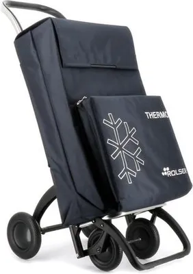Produktbild von Rolser Einkaufstrolley 4-Rad mit Thermotasche - Leicht & Platzsparend - Marengo grau