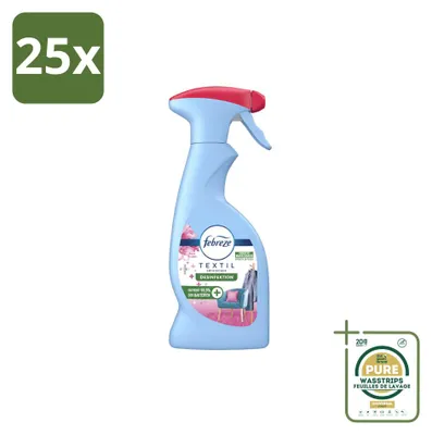 Productafbeelding van 25 x Febreze Textielverfrisser - Roos en Nootmuskaat - 375 ml - Voorraadverpakking - 25 stuks
