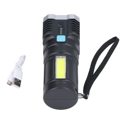 Produktbild von Quad Core helle LED-Taschenlampe,Outdoor Multi Functional Flashlight,Elektrische Taschenlampe,USB Taschenlampe,Multi Functional Strong Light Torch,Super Bright Flashlight
