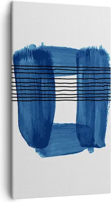 Produktbild von Bild auf Leinwand - Leinwandbild - Einteilig - Abstraktion Aquarell Blau - 45x80cm - Wand Bild - Wanddeko - Wandbilder - Leinwanddruck - Bilder - Wanddekoration - Leinwand bilder - PA45x80-4223