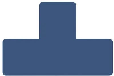 Produktbild von Fußbodensymbol 'T' 15cm blau Packung mit 5 Stück