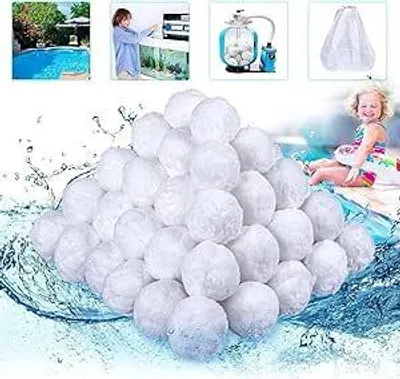 Produktbild von Filterbälle Pool 700g, Medienfilterbälle für Schwimmbad,Filterballs Kann 25kg Filtersand Ersetzen, Filterball für Schwimmbäder für Sandfilteranlage Schwimmbad,Poolreinigung Zubehö (700, Gramm)