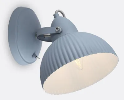 Zdjęcie produktu dla Lampa ścienna ORFEUS 1xE14/40W, szara/biała L: 180, W: 180, H: 200, gniazdo E14, ściemnialna