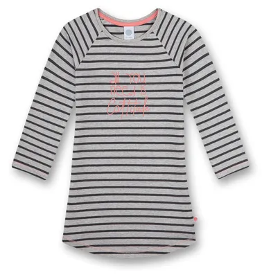 Produktbild von Sanetta Mädchen-Nachthemd Schwarz Ringel Fancy Cat 92